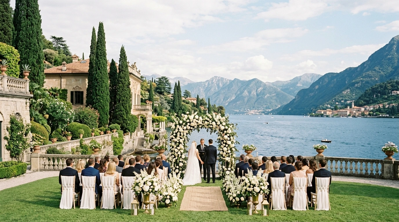Cerimonia di matrimonio in una villa storica sul Lago di Como