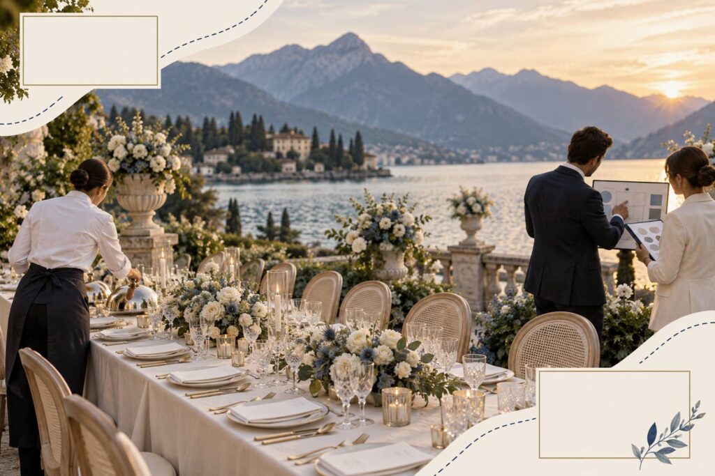 Illustration éditoriale du sujet : Catering a Cuneo: i migliori per matrimoni e prezzi a persona