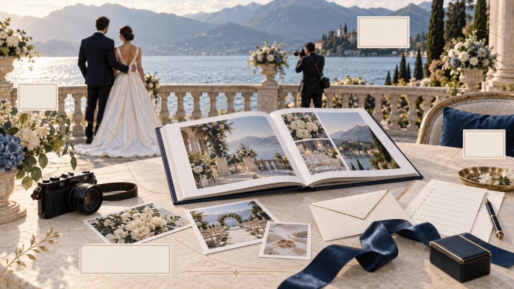 Illustration éditoriale du sujet : Cromia Photographies: reportage di matrimonio e tariffe
