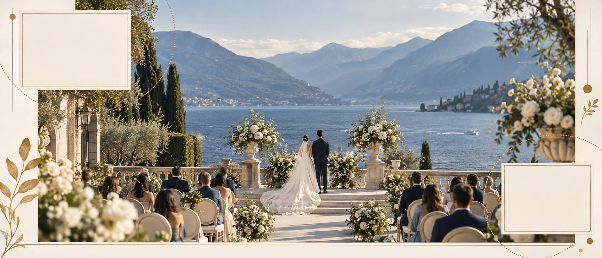 Illustration éditoriale du sujet : Paola Turani: il matrimonio, l'abito e la location
