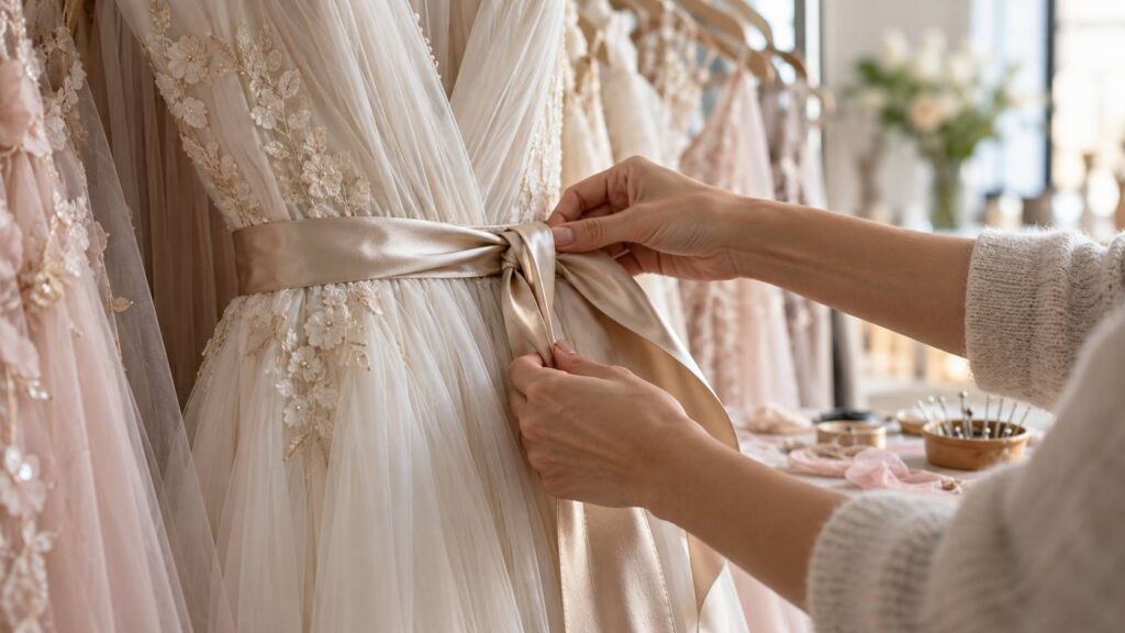 Illustration de détail sur le sujet : Boutique Ultimo: abiti da cerimonia, collezioni e prezzi